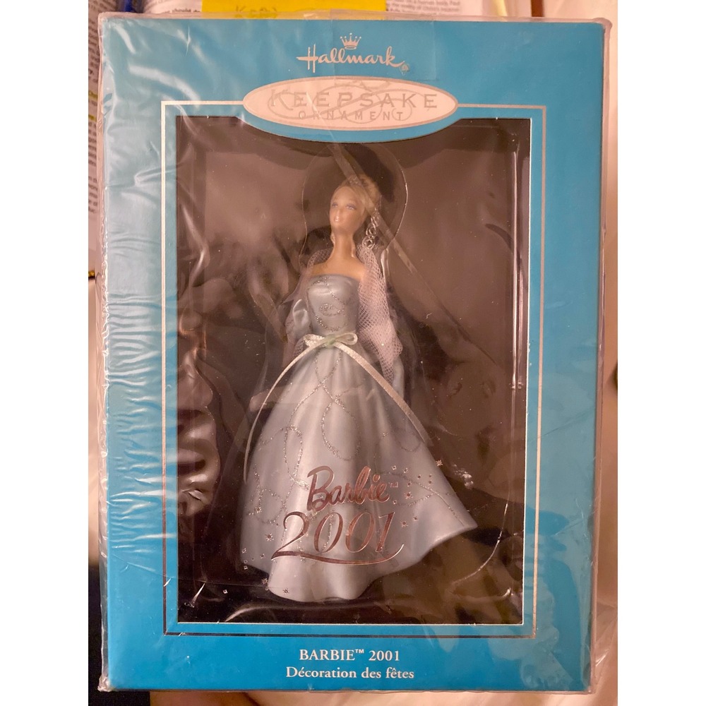 Hallmark Barbie 2001 Keepsake Ornament Porcelain Dated Ball Gown